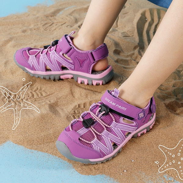 Kids Outdoor Sports Sandals - PURPLE LIGHT PURPLE - 4